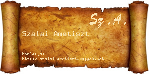 Szalai Ametiszt névjegykártya